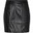 Pieces Selma Faux Leather Skirt - Black