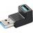 Nördic USB3-108 3.1 USB A - USB A 90 Degree Angled Extension Adapter M-F