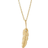 Heiring Feather Small Pendant - Gold/Diamond