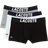 Lacoste Men's Logo Trunks 3-pack - Black/White/Heather Grey