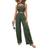 Shein VCAY Solid Crop Cami Top & Wide Leg Pants