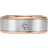Fossil Classic Two Tone Band Ring - Silver/Rose Gold/Transparent