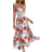 Shein Tropical Print Split Thigh Cami Dress