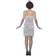 Smiffys Flapper Costume Silver with Short Dress