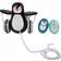 Magni Pull Along Penguin with 2 Eggs 2808