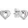 Pandora Knotted Heart Stud Earrings - Silver/Transparent