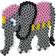 Hama Beads Maxi Transparent Pegboard Elephant 8201