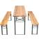 tectake Table & Bench Sets Havemøbelsæt, 1 borde inkl. 2 sofaer