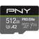 PNY Pro Elite microSDXC Class 10 UHS-I U3 V30 A2 100/90MB/s 512GB +Adapter