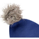 Minymo Hat Knit w. Fake Fur Pompom - Sodalite Blue (160455 S-7923)