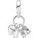 Pandora Shoes Baby Bottle and Heart Dangle Charm - Silver/Transparent