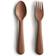 Mushie Dinnerware Fork & Spoon Set