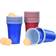 vidaXL Plastic Cups Beer Pong Blue/Red 100-pack