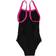 Speedo Placement Thinstrap Muscleback Swimsuit - Black/Pink/Yellow (809533C756)