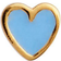Stine A Petit Love Heart Earring - Gold/Light Blue