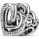 Pandora Sparkling Entwined Hearts Charm - Silver/Transparent