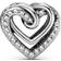 Pandora Sparkling Entwined Hearts Charm - Silver/Transparent