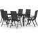 vidaXL 3070635 Havemøbelsæt, 1 borde inkl. 6 stole