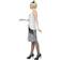 Smiffys Flapper Costume Silver with Dress
