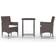 vidaXL 3058381 Loungesæt, 1 borde inkl. 2 stole