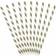 PartyDeco Straws White/Gold 10-pack
