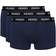 HUGO BOSS Stretch Jersey Trunks with Logo Waistbands 3-pack - Dark Blue