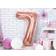 PartyDeco Foil Balloon Number 7 86cm Rose Gold