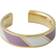 Design Letters Striped Candy Ring - Gold/Purple/White