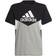 adidas Colorblock T-shirt - Black/Medium Grey Heather/Dark Grey Heather (HA4025)