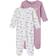 Name It Snap Button Nightsuit 2-pack - Purple/Valerian (13198648)