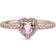 Pandora Sparkling Elevated Heart Ring - Rose Gold/Pink