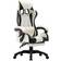 vidaXL Imitation Leather with Footrest Gaming Chair - Black/White