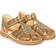 Angulus Sandal with Velcro - Gold Leo/Beige Glitter