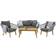 Venture Design Chania Loungesæt, 1 borde inkl. 2 stole & 1 sofaer