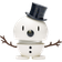 Hoptimist Snowman S Dekorationsfigur 8cm