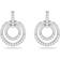 Swarovski Circle Stud Earrings - Silver/Transparent
