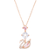 Swarovski Dazzling Swan Y Necklace - Rose Gold/Transparent/Pink