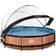 Exit Toys Round Wood Pool with Filter Pump and Dome Ø3.6x0.76m