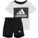 adidas Infant Essentials Tee & Shorts Set - White/Black (HF1916)