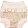 Wheat Neoprene Bath Pants with Ruffle - Flowers & Seashells