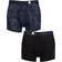 CR7 Boy's Cotton Boxer Shorts 2-pack - Blue Print/Black (8400-51-559)