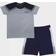 Firetrap Infant Boys Short Sleeve T-Shirt Set - Navy/White