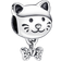 Pandora Pet Cat & Bow Charm - Silver/Transparent
