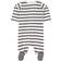 Petit Bateau Striped Footed Sleepsuit - White/Black Stripes