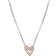 Pandora Sparkling Freehand Heart Necklace - Silver/Rose Gold/Transparent