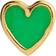 Stine A Petit Love Heart Stud Earring - Gold/Green