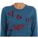 Dolce & Gabbana Blue Silk Love is Pullover Women's Sweater