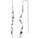 Stine A Long Twisted Hammered Earring with Chain - Silver