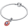 Pandora Marvel The Avengers Captain America Shield Dangle Charm - Silver/Red/White/Blue