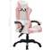 vidaXL RGB LED Lights Artificial Leather Gaming Chair - Pink and Black